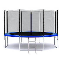 Батут SkyJump 374 см. із захисною сіткою і сходами (Спортивний батут) R_R_00