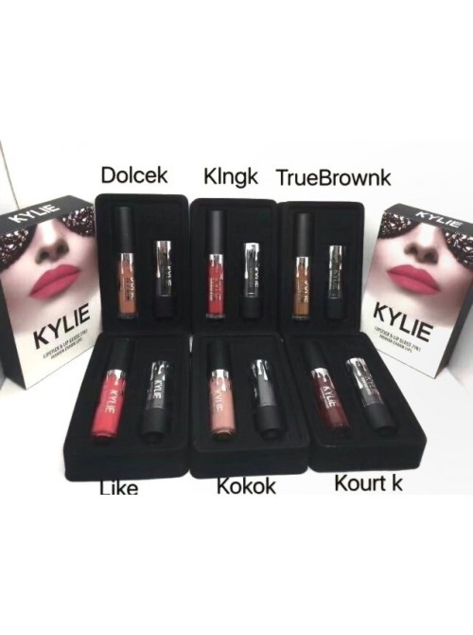 Набір помада + блиск Kylie Jenner Lipstick Lip Gloss 2 in 1