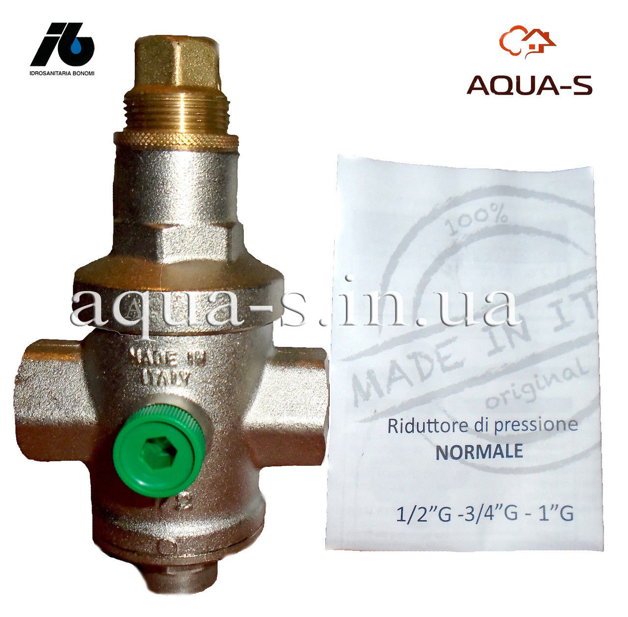 Редуктор тиску води Bonomi Normal DN 1/2" (25 барів) мембранний (Італія)