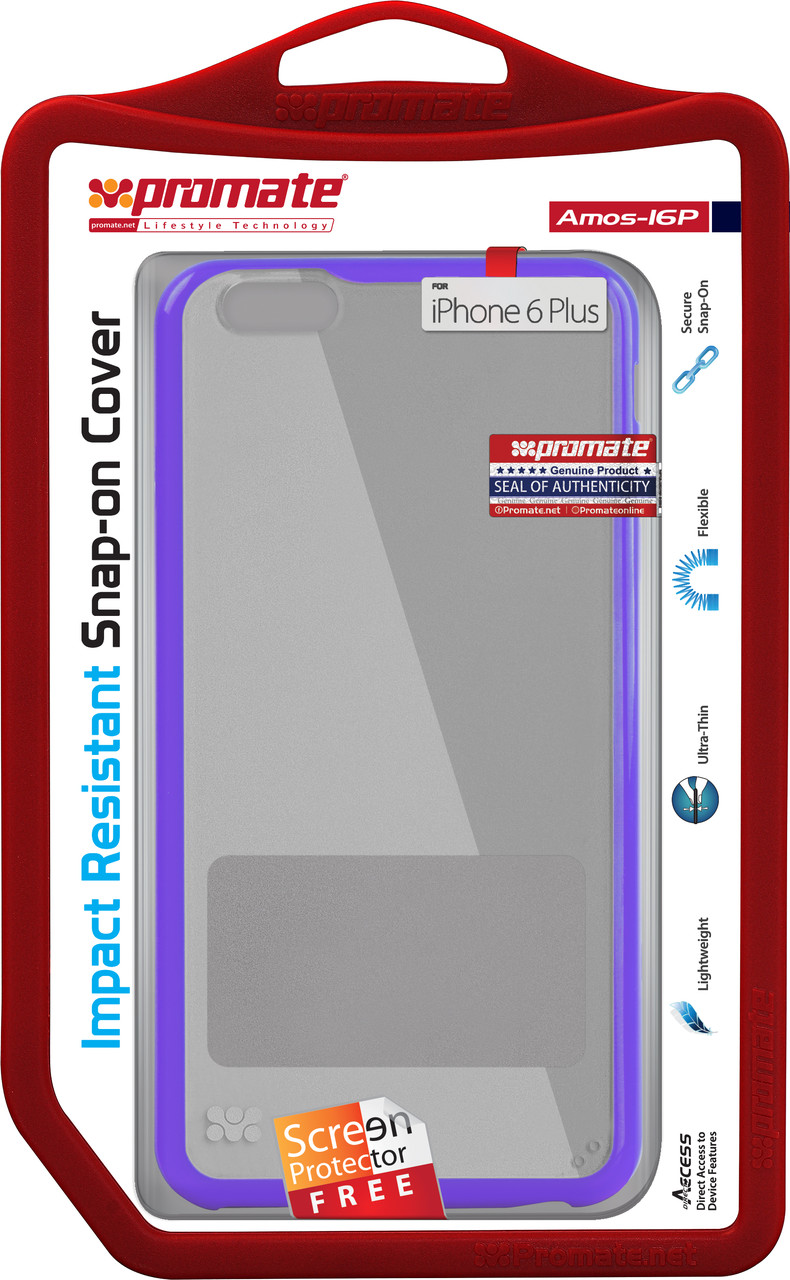 Чохол для iPhone Promate Amos-i6P Purple (amos-i6P.purple), фото 1