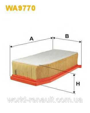 Повітряний фільтр на Рено Логан 2, Дачіа Логан 2, Сандеро 2 1.5dci / WIX WA9770