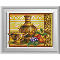 Алмазна мозаїка квадратним камінням Ваза з персиками Dream Art 30214 (37 x 49 см)