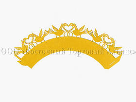 Паперова накладка ажурна для мафінів і капкейків — Жовта 20 шт.