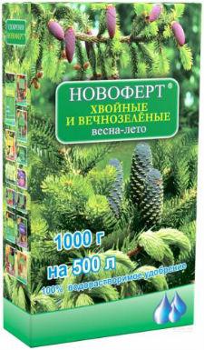 Удобрение Новоферт для Хвойных и вечнозелёных весна-лето 1 кг - фото 1 - id-p651753702