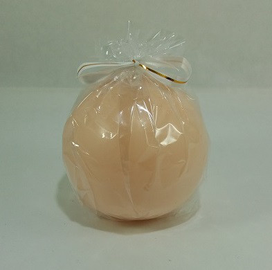 Свічка Куля Персикова / Свічка Куля Персикова 6x8 см, фото 1