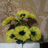 Штучні квіти Волошка. висота букета 25 см., фото 3