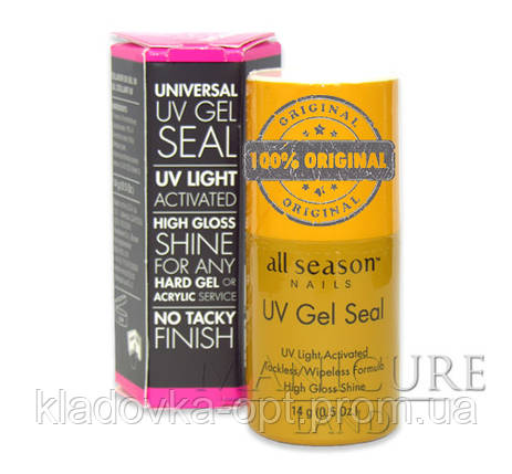 Топ-гель без липкого шару All Season UV Gel Seal, 14 г, фото 2