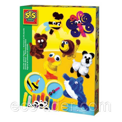 Набір для творчості – ВЕСЕЛІ ФІГУРКИ СИНЕЛЬ (9 кольорів синіли), фото 1