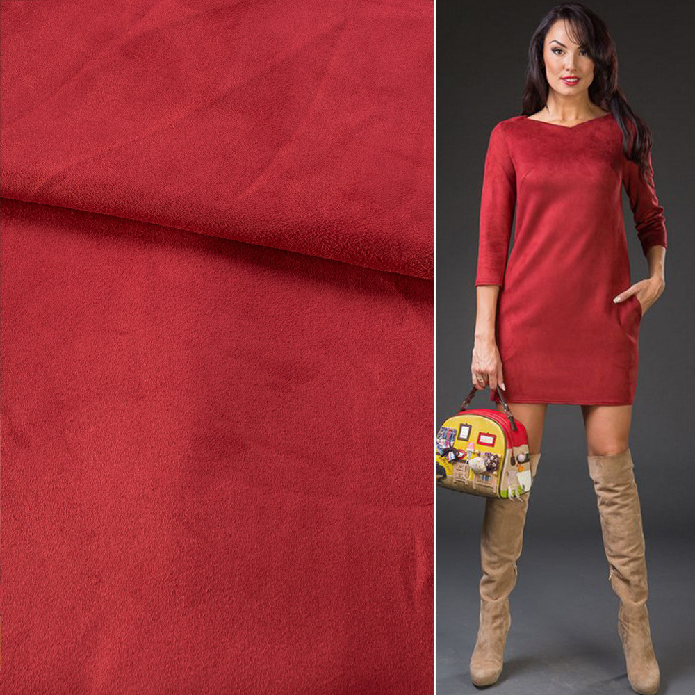 Замша на дайвінгу малинова, ш.145