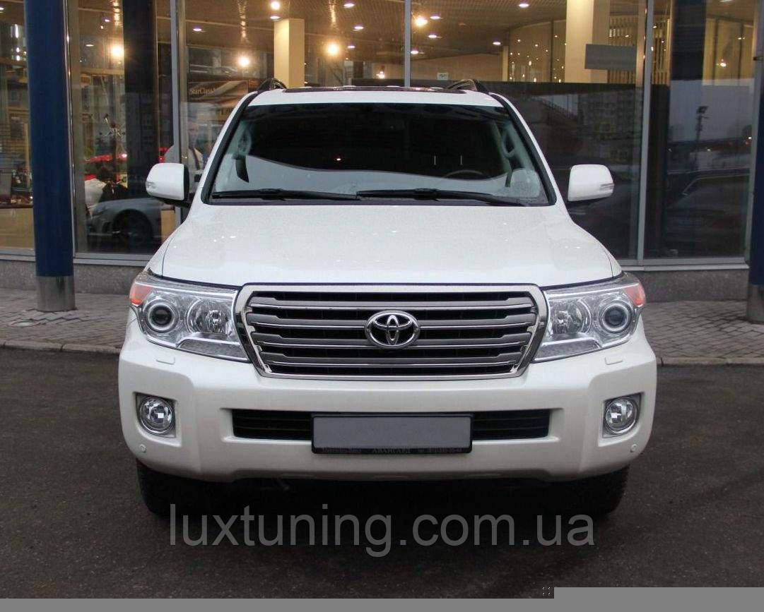 Решітка радіатора дизайн рестайлінг 2012 Toyota Land Cruiser 200 2007-2015 сіра