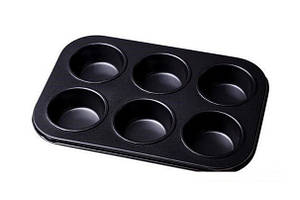 Антипригарна форма для кексів із рівними бортами, 6 шт.