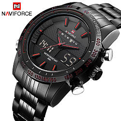 Чоловічі наручні кварцові електронні годинники Naviforce NF9024-BBR