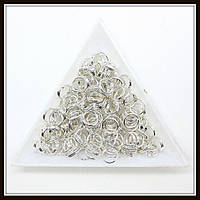 З'єднувальні кільця подвійні d 7 мм h 0,7 мм св. срібло (10г)