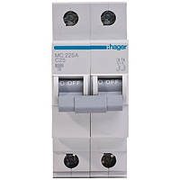 Модульний автоматичний вимикач 2P 6 кА С-25A 2М Hager