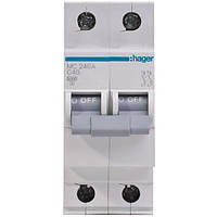 Модульний автоматичний вимикач 2P 6 кА С-40A 2М Hager