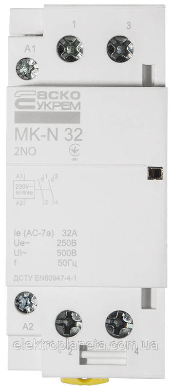 Модульний контактор MK-N 2P 32A 2NO 220V A0040030031, фото 1