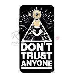 Силіконовий бампер чохол для Huawei Nova plus з картинкою don't trust anyone