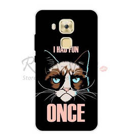 Панель силіконова накладка для Huawei Nova plus з малюнком кіт