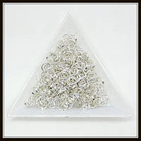 З'єднувальні кільця подвійні d 6 мм h 0,7 мм св. срібло (10г)