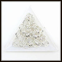 З'єднувальні кільця подвійні d 8 мм h 0,7 мм св. срібло (10г)