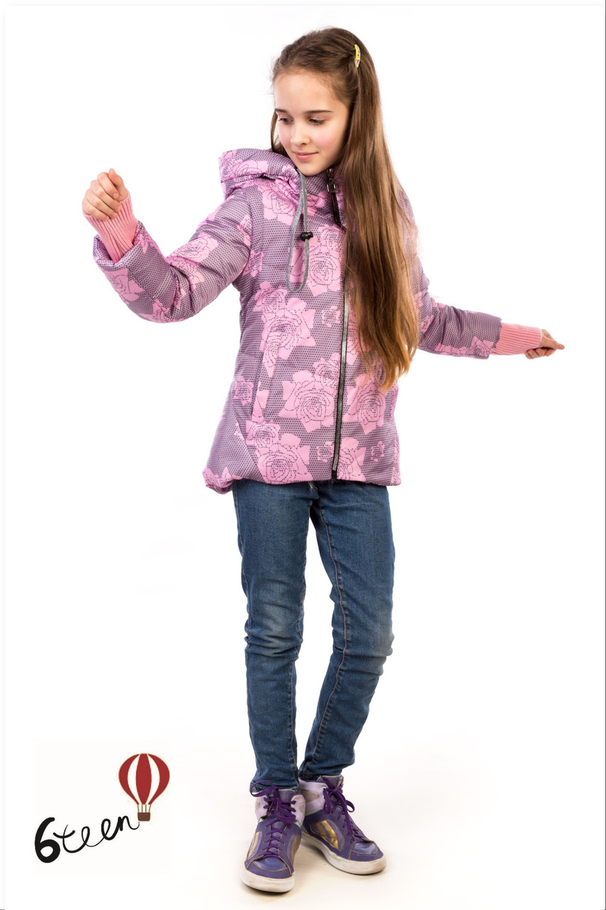 Стильна осінньо-весняна куртка-жилетка для дівчинки