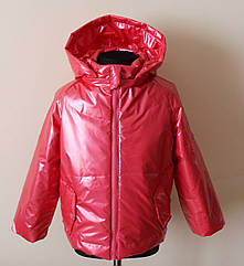 Куртка дитяча для дівчаток червоного кольору демі