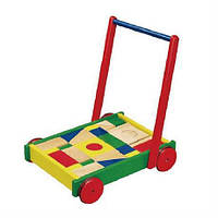 Ходунки-каталка Viga Toys "Візок з кубиками" 50306В