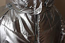 Дитяча куртка для дівчинки 6-8 років демісезонна срібна, фото 4
