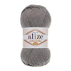 Alize Cotton Baby soft (Алізе Котон Бебі софт) 197 темно-сірий меланж