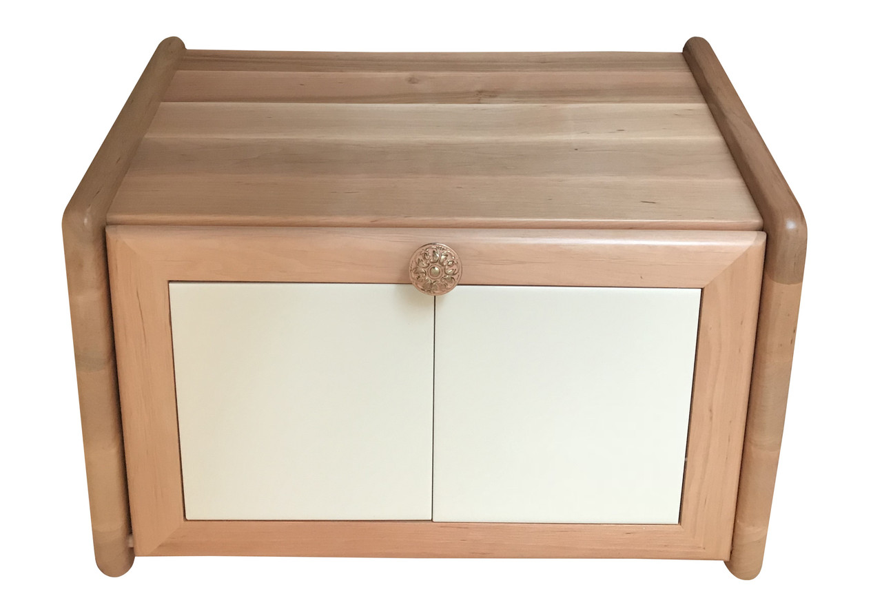 Хлібниця Медова велика з натурального дерева з двома плитками для сублімації, фото 1