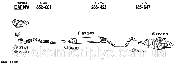 Купить Резонатор (выхлопная система) OPEL ZAFIRA B 1.6i-16V (1598 см3 ...