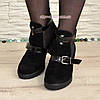 Відкриті замшеві ботильйони жіночі на підборах, фото 5