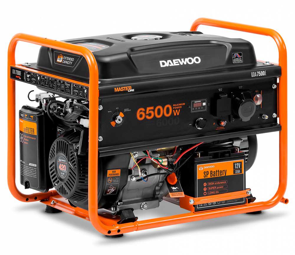 Генератор бензиновий Daewoo GDA 7500E Master (6,5 кВт)