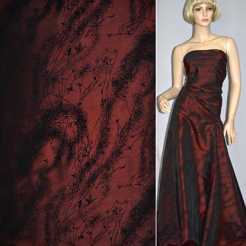 Тафта з флоком напиленням бордова