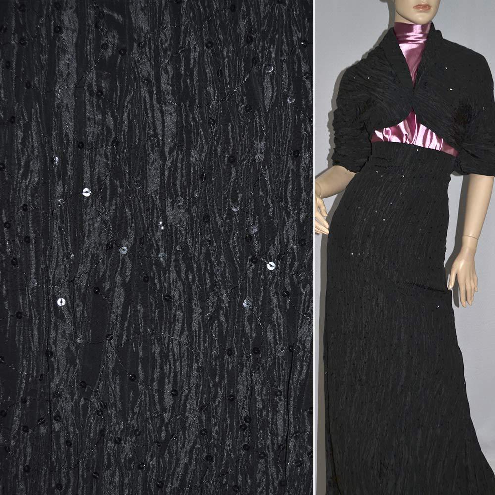 Тафта жата з паєтками чорна