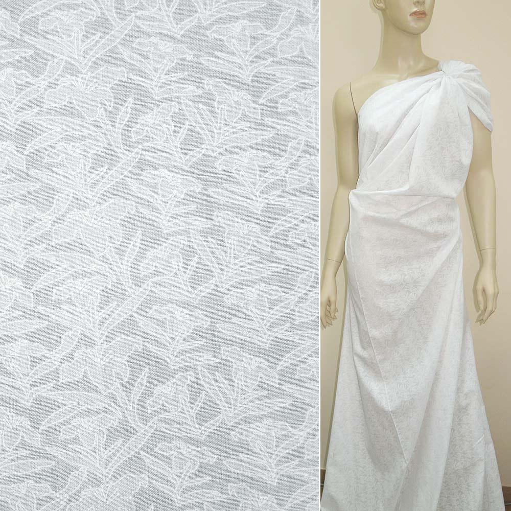 Батист деворе білий лілія ш.140