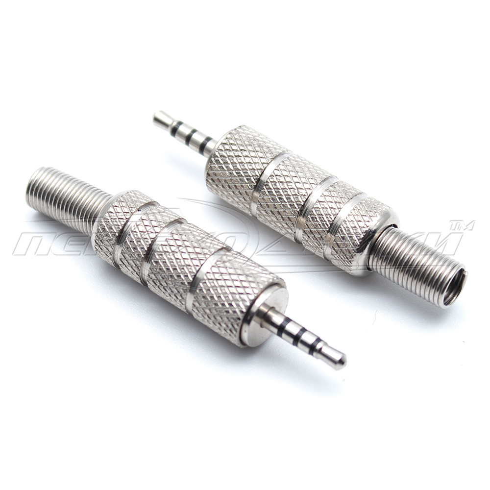 Роз'єм штекер 2.5 мм 4 pin з пружиною (метал)