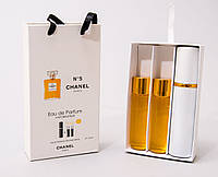 Парфумований мінінабір для жінок Chanel No5 3*15 ml