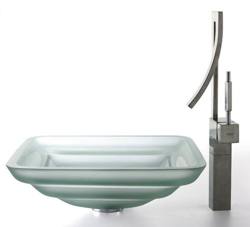 Kомплект для ванної кімнати C-GVS-930FR-19 mm-1200CH Square Frosted, Kraus (USA)