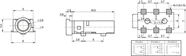Разъем PJ-242-6Р