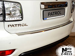 Накладка на бампер з загином для Nissan Patrol VI c 2010 р. (Nataniko)