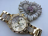 Стильні годинники золото+сріблястий циферблат, фото 5