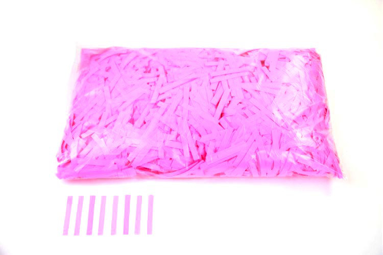 Конфеті тонкі смужки рожеві. Вага: 250 г.