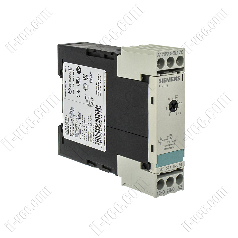 Реле времени Siemens 3RP1574-1NQ30, AC/DC 24-127V, SPDT(NO)