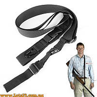 Триточковий ремінь для АК AR15 триточковий ремінь для зброї триточковий ремінь на автомат АК ремінь для рушниці АР15 Чорний