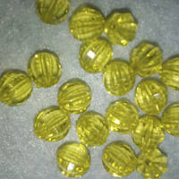 Бусины граненые хрусталик 8 мм, желтые