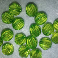Бусины граненые хрусталик 8 мм, зеленые