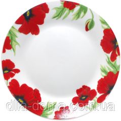 Тарілка 9 'Червоний мак  О 23 см, фото 1