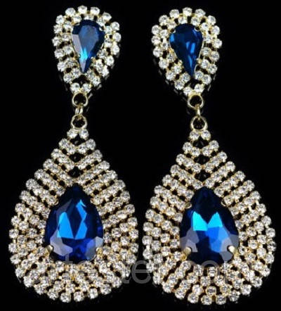 Сережки "Гірний сапфір", фото 1