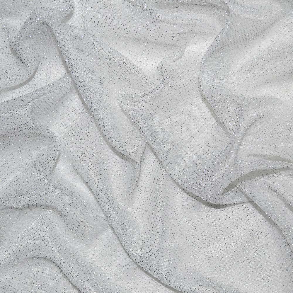 Трикотаж білий з срібною метанітью ш.110